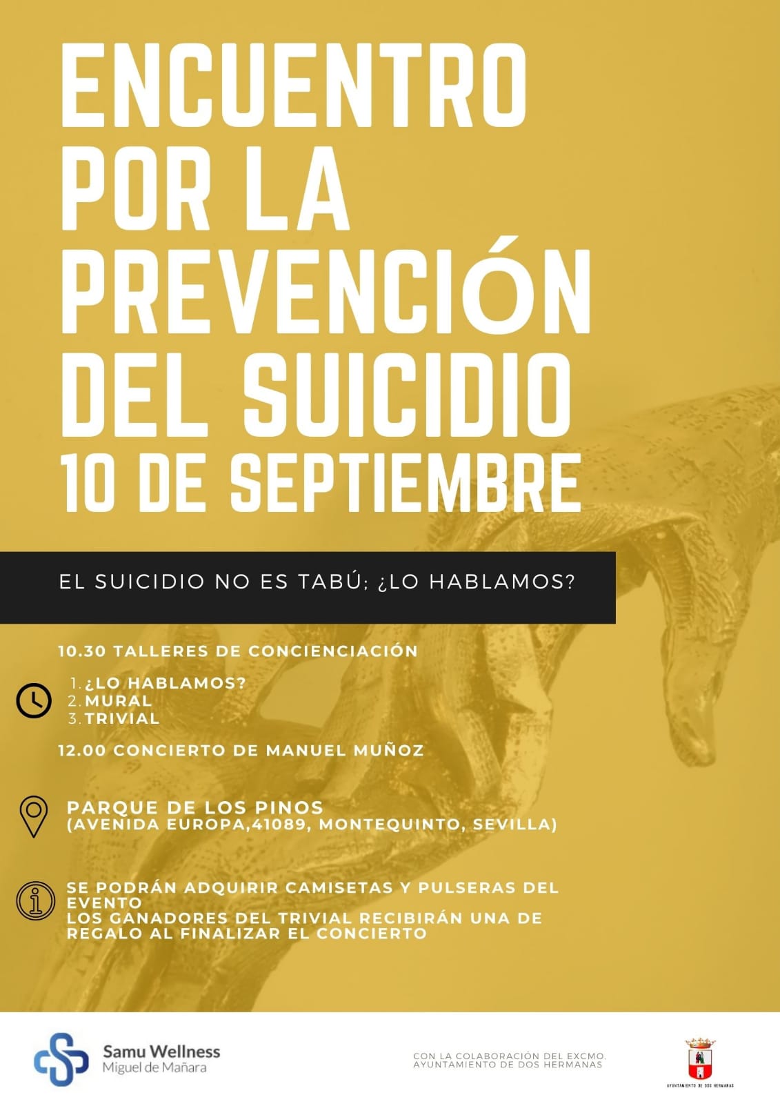 Cartel del Encuentro por la Prevención del Suicidio de SAMU Wellness